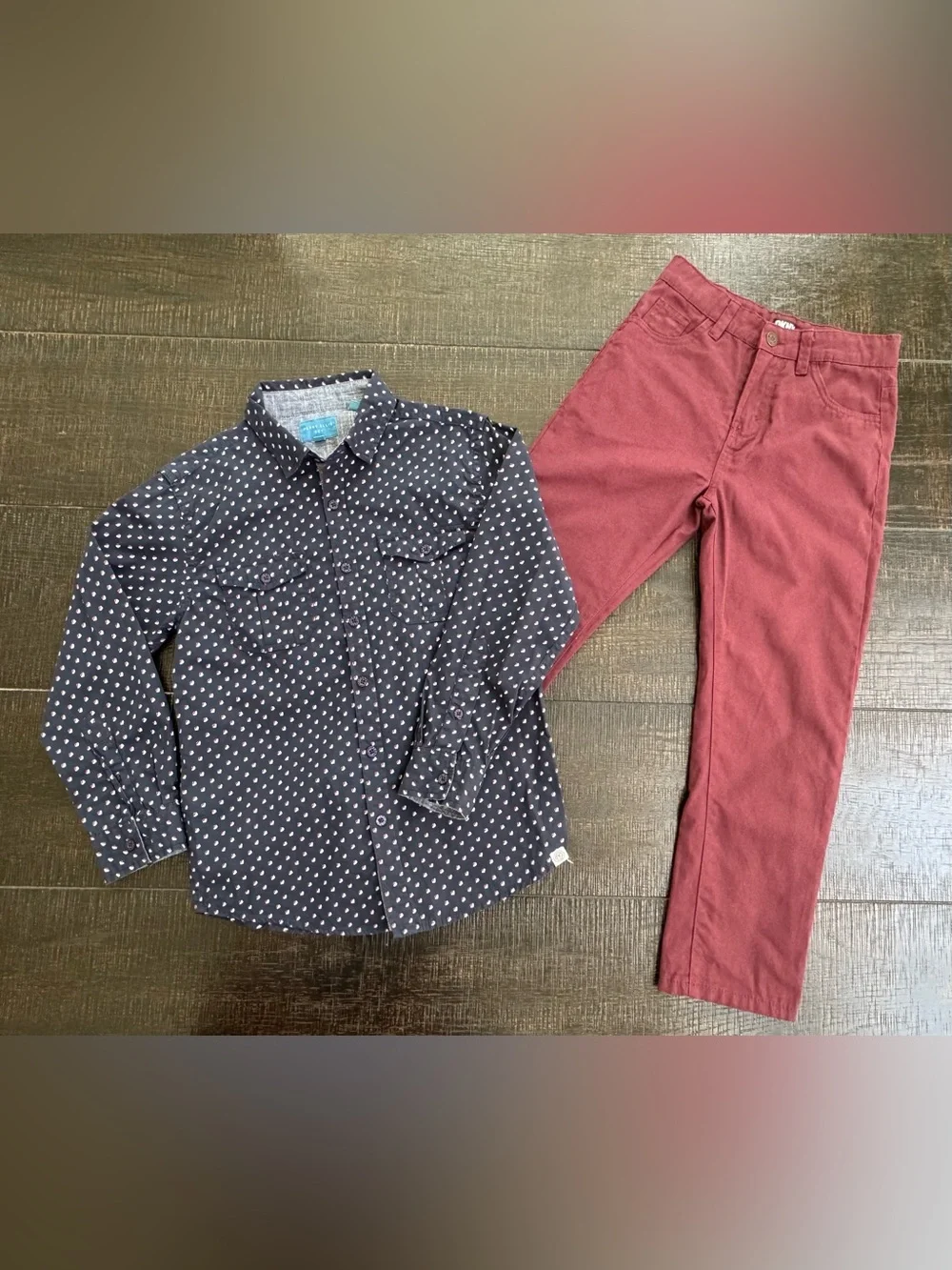 Boys Size 10 Perry Ellis Button-Up Shirt & DKNY Pants Outfit